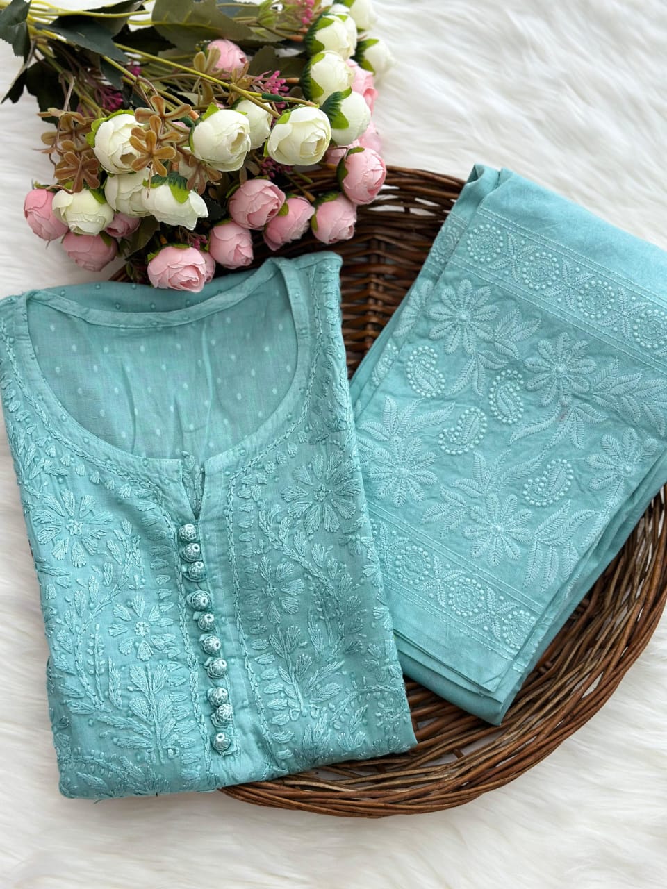 Dobby Cotton Dyeable kurti