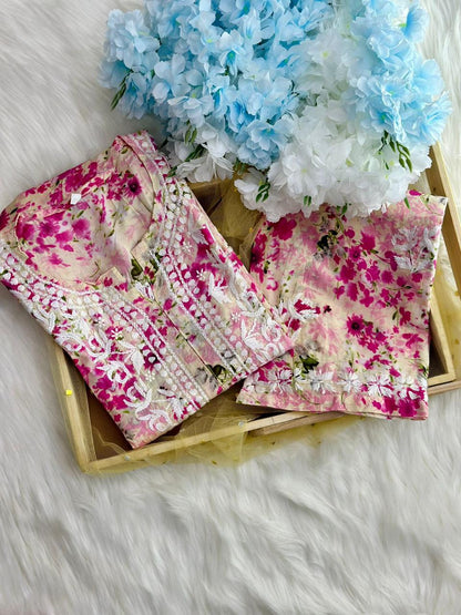 Mal Mal Print kurti Plazo set