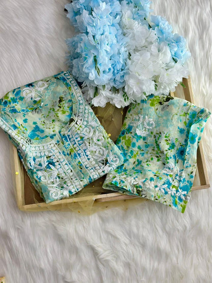 Mal Mal Print kurti Plazo set