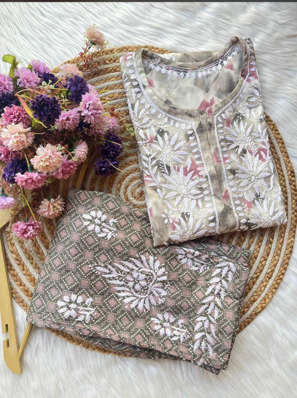 Modal Print kurti Plazo set