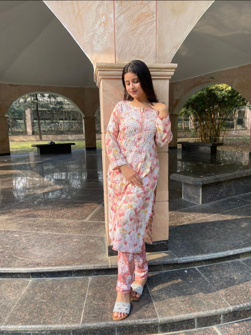 Modal Print kurti Plazo set
