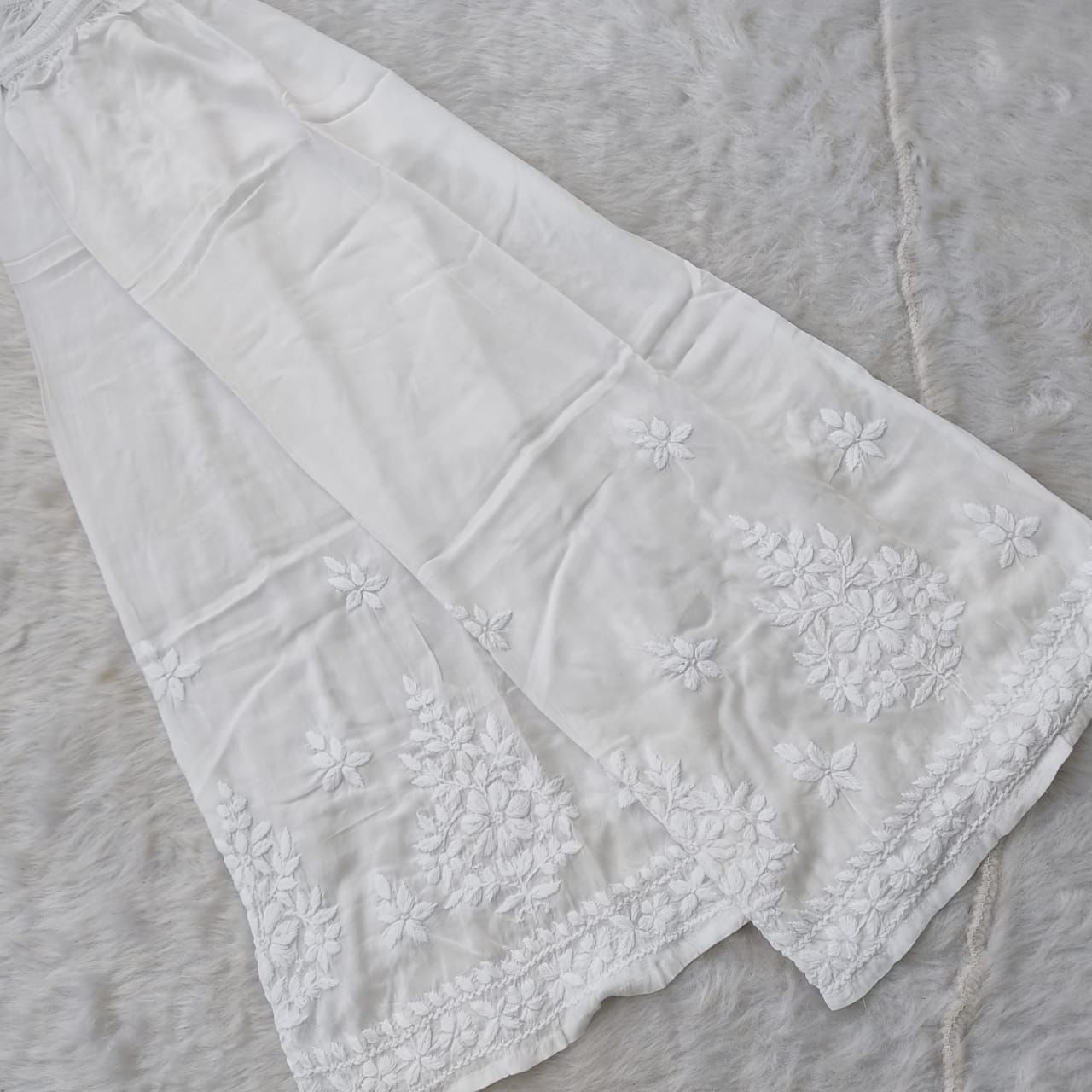 Modal White kurti & Plazo cord set