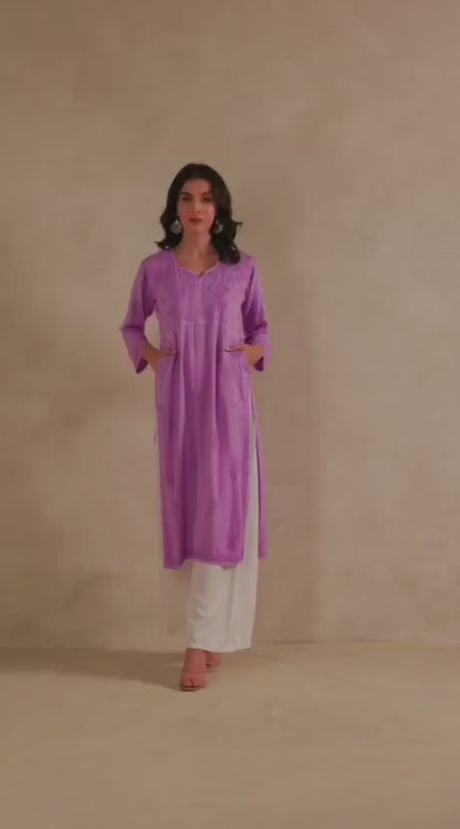 Rayon Designer Pocket kurti