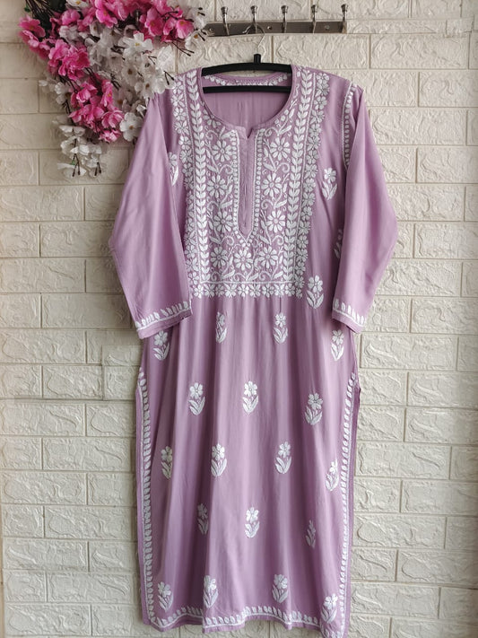 Rayon Chikankari kurti